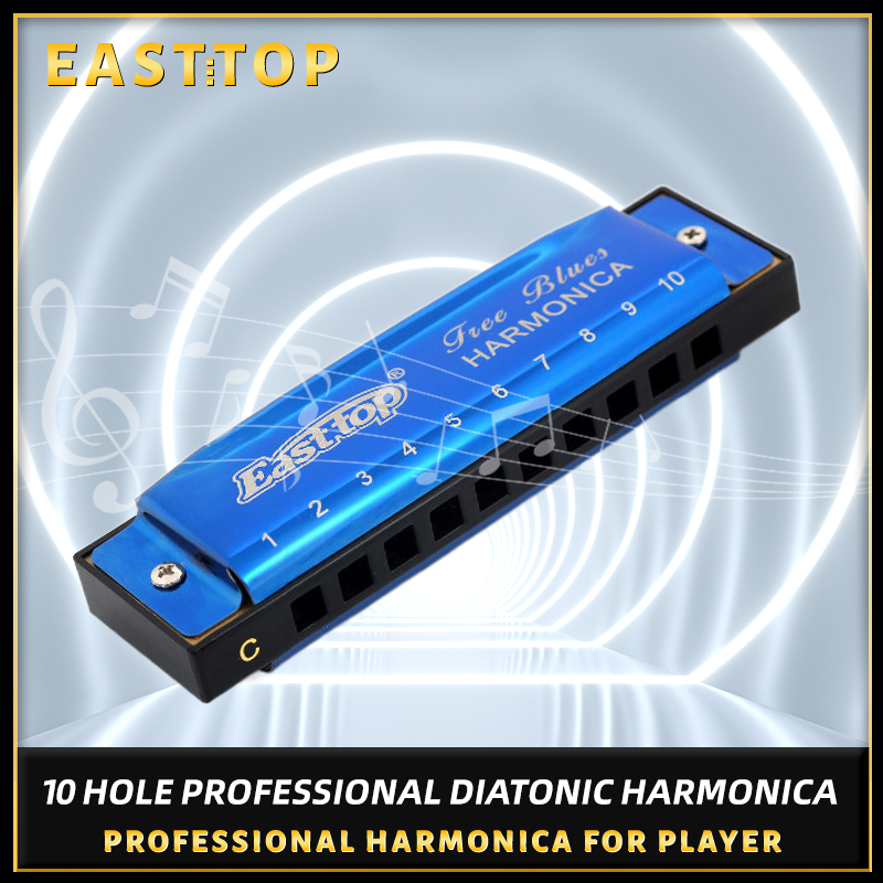 Musical Instruments Names - East top Harmonica 10 Hole 20