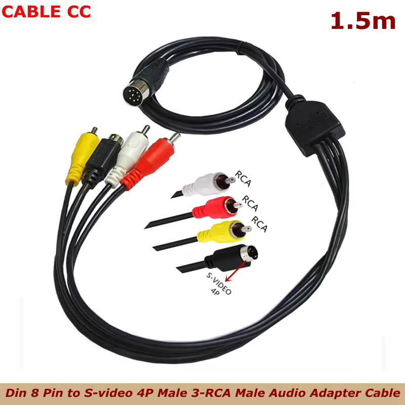 Musical Instrument Video - Din 8 Pin to S-video 4P