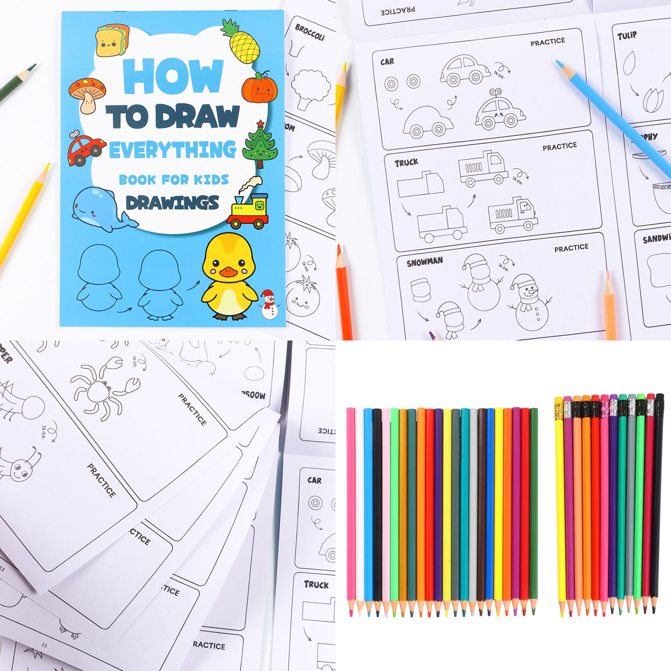 Musical Instrument Easy To Learn - 13pcs 200+ Easy Art Tutorials,Colored pencil