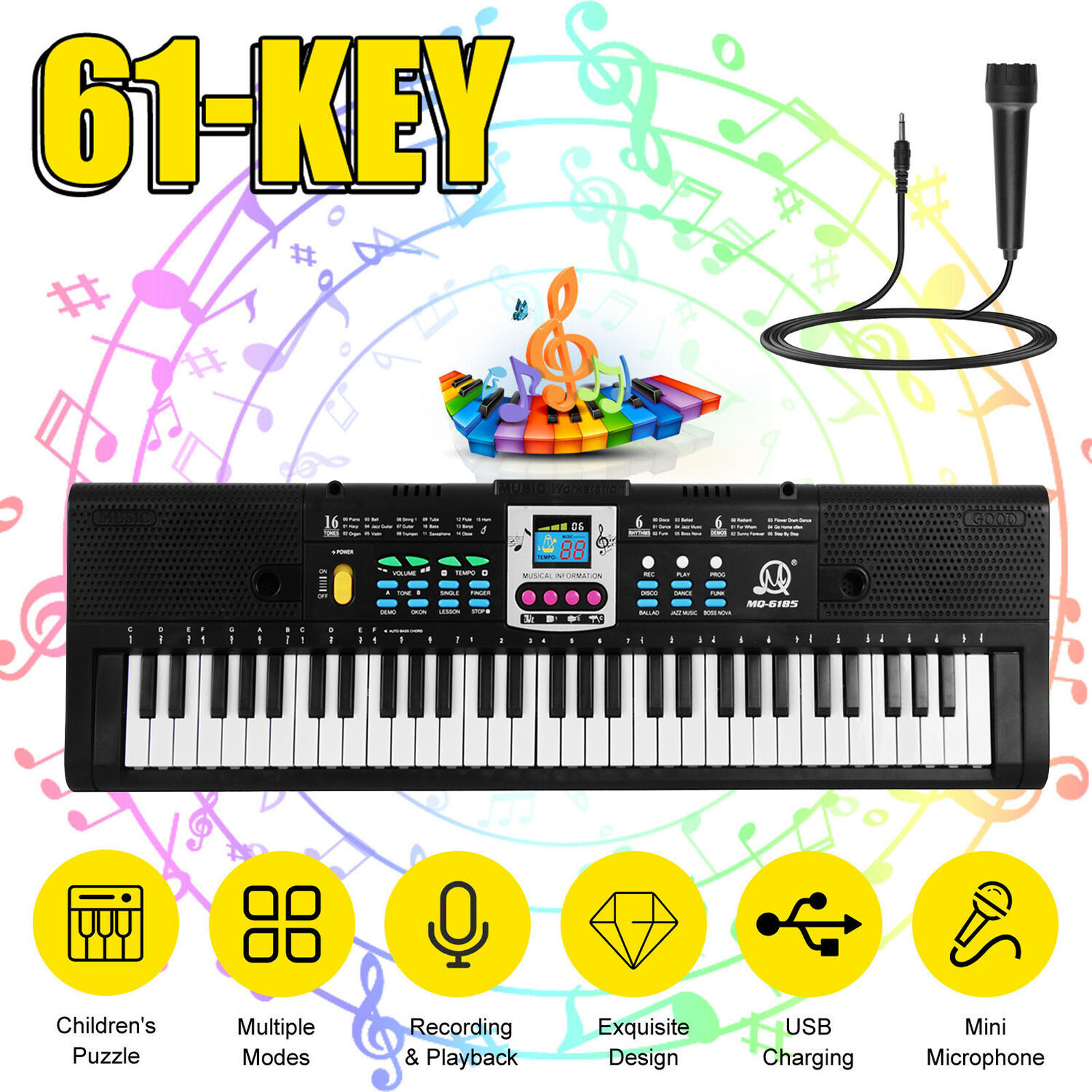 61 Keys Digital Music Electron – Musical Instruments Names recenzja i cena