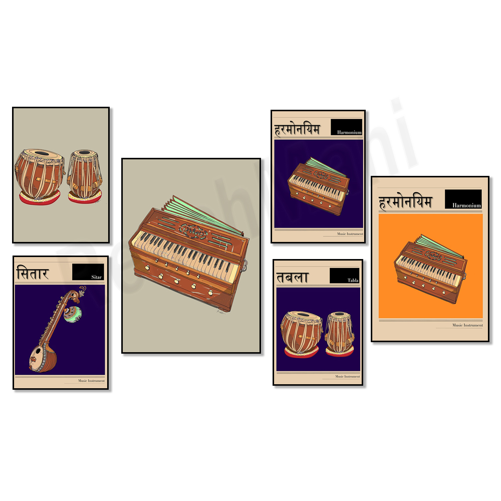 Sitar music poster, hindi indi – Musical Instrument Sitar recenzja i cena