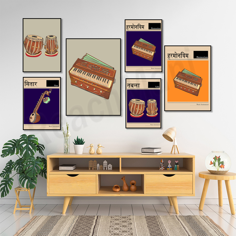 Sitar music poster, hindi indi – Musical Instrument Sitar recenzja i cena