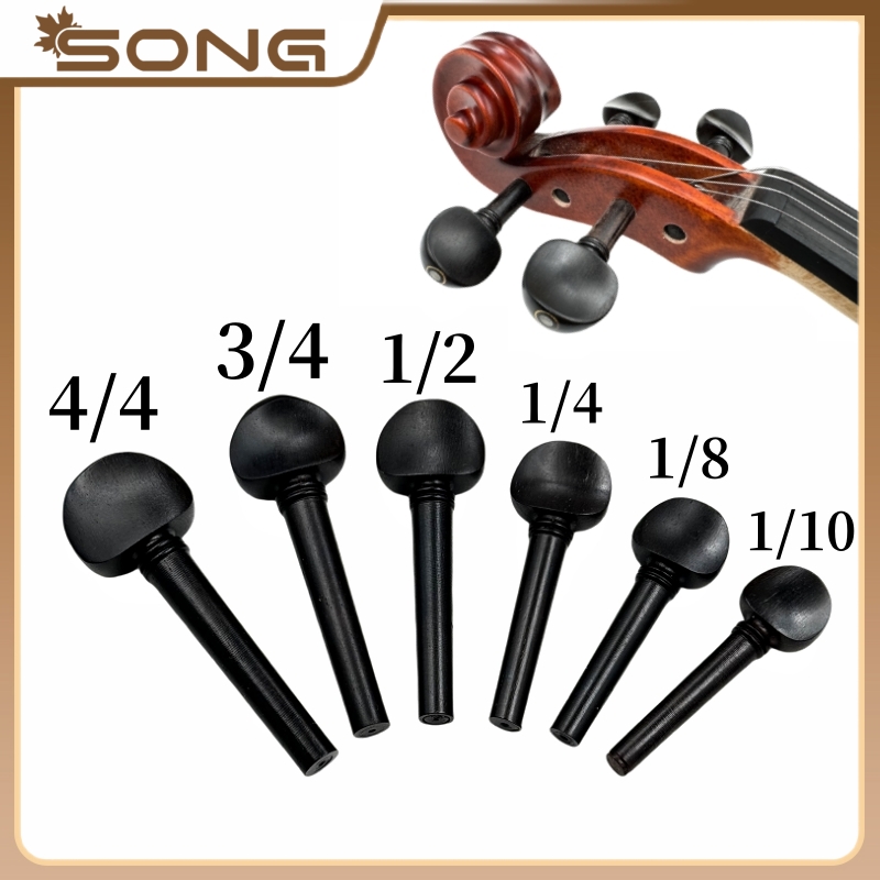 4pcs Ebony Violin Tuning Pegs  – Musical Instrument Fiddle recenzja i cena