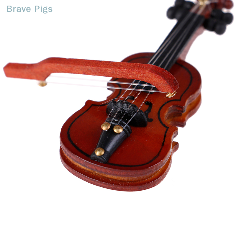 Dollhouse Violin Mini Wooden I – Musical Instrument Fiddle recenzja i cena