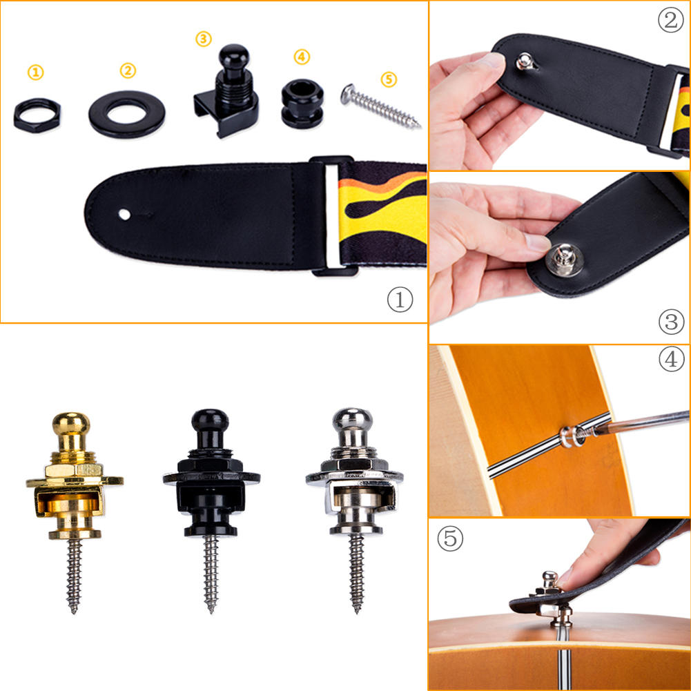 2pcs Folk Guitar Slings Buckle – Musical Instrument Ending In A recenzja i cena