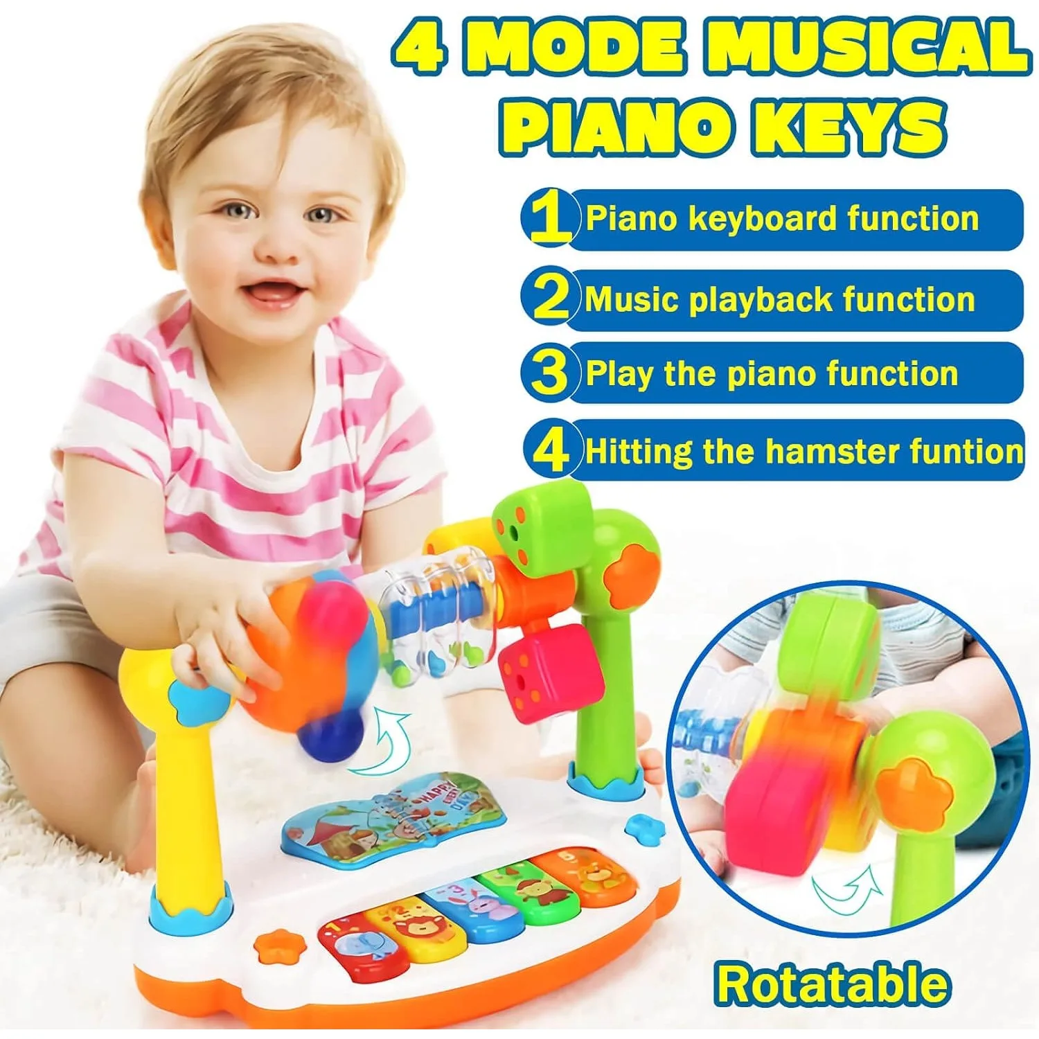 Baby Toys Drum Piano Keys Musi – Musical Instruments Names recenzja i cena