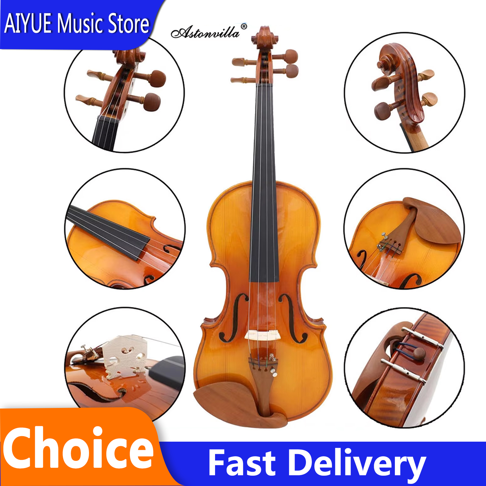 Astonvilla Violin 4/4 Full Siz – Musical Instrument Fiddle recenzja i cena