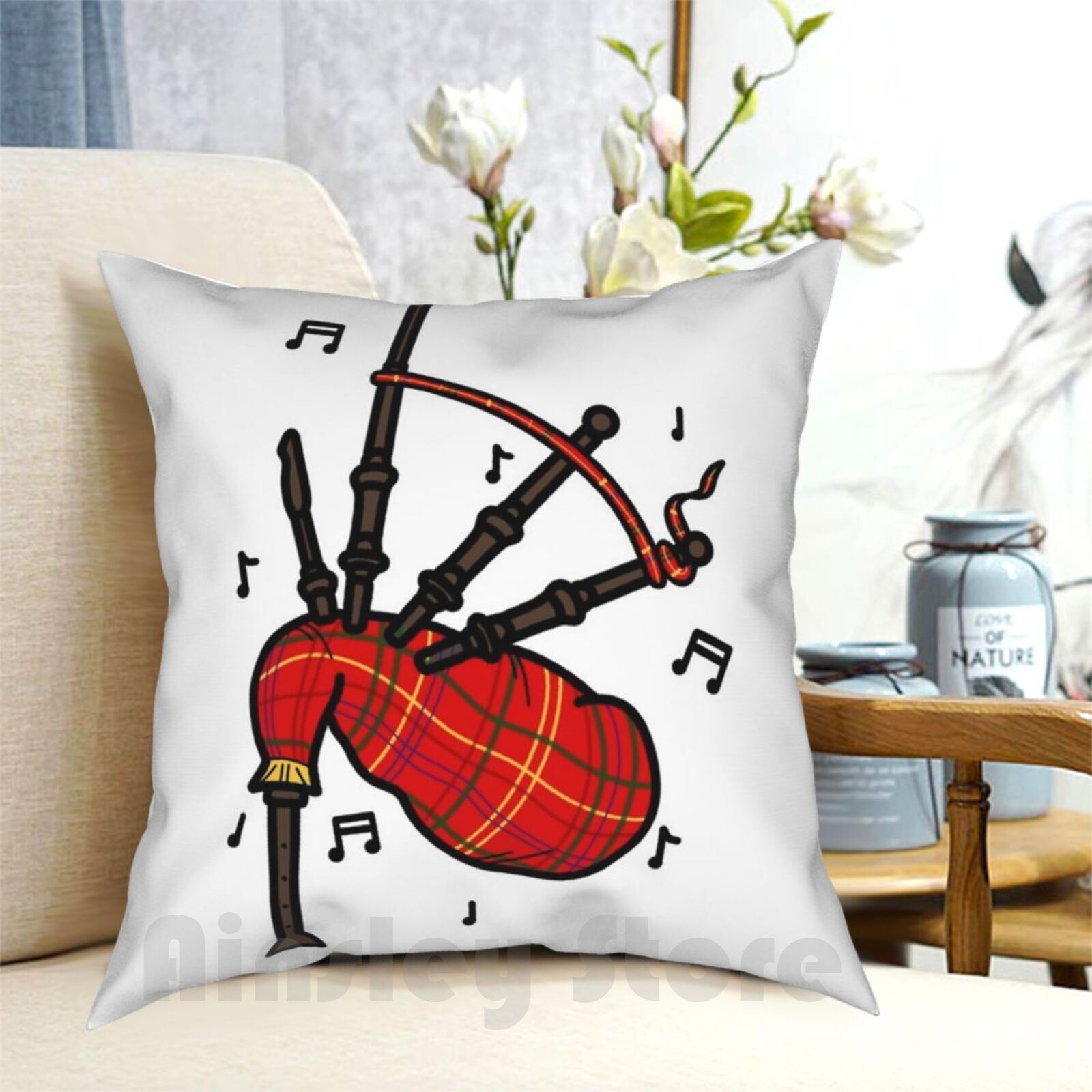 Bagpipes Pillow Case Printed H – Musical Instrument Of Scotland recenzja i cena