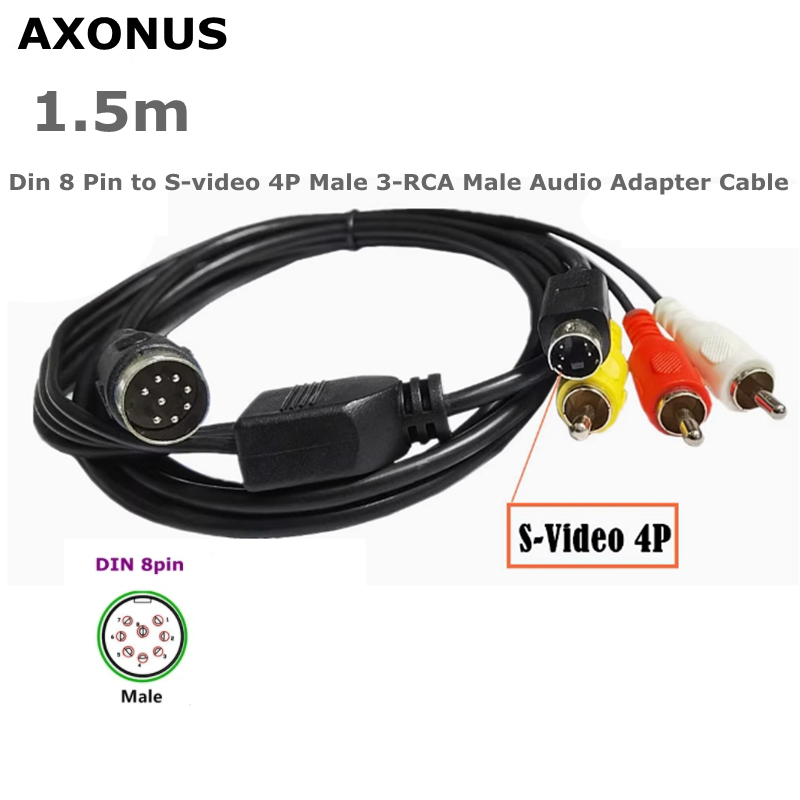 Din 8 Pin to S-video 4P Male 3 – Musical Instrument Video recenzja i cena